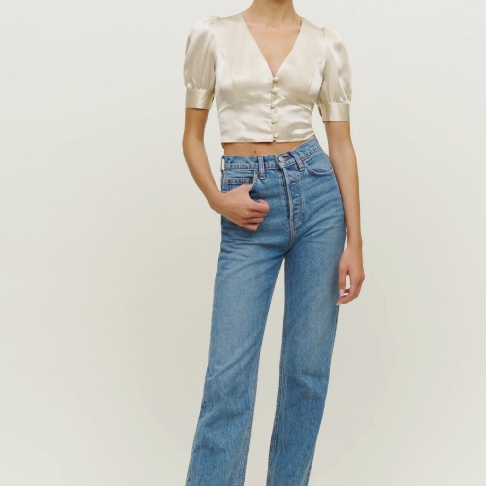 Reformation Mendez Silk Top - perfect condition, worn only once!